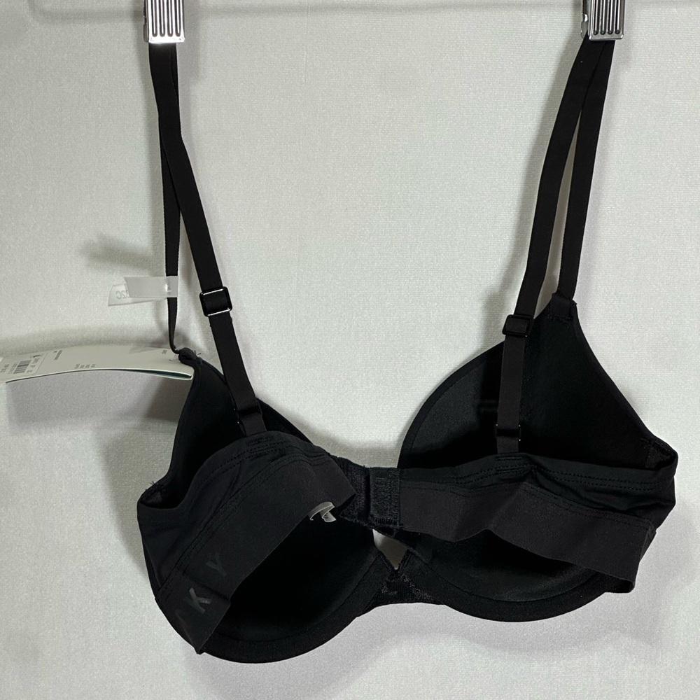 NWT DKNY Women's Classic Cotton Custom Lift‎ Bra - 32C black - Picture 4 of 7